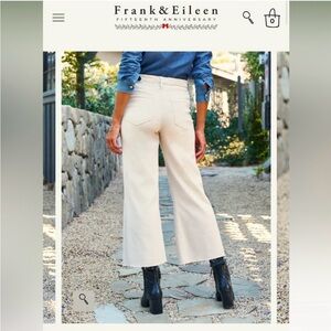 NWOT Frank and Eileen Wide Leg Cropped Jeans